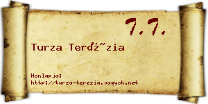 Turza Terézia névjegykártya